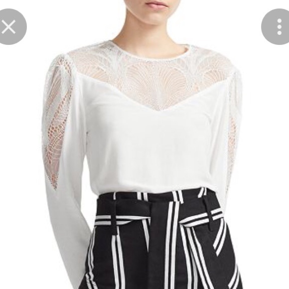 Maje White Lace Blouse NWT - Picture 1 of 7